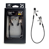 Blackline Alligator Tit Clamps With Rubber Tether